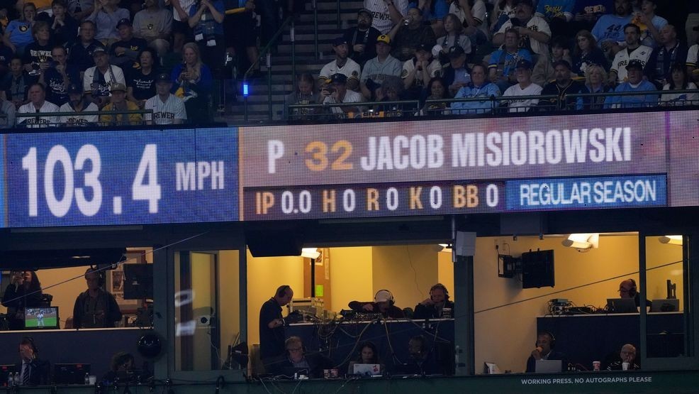 Brewers' Jacob Misiorowski sets World Series velocity record on his first pitch — Fox 11 Green Bay Sports, Amarillo Sports news